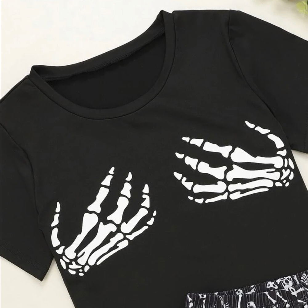 Skeleton Hands Crop Top